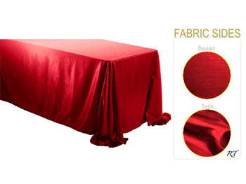 Double Sided Satin / Dupioni 90" x 156" Rectangular Tablecloth