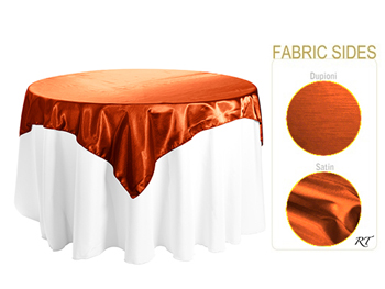 Double Sided Satin / Dupioni 72" x 72" Square Tablecloth