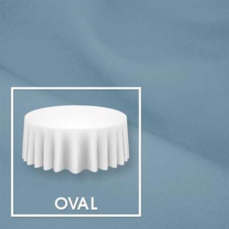 Sample - Polyester Oval Table Cloths - 108" X 156"