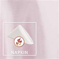 17”x17” Napkins Polished-Luster Flame Retardant Satin (12 Pack)