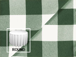 Polyester Check 108" Round Tablecloth