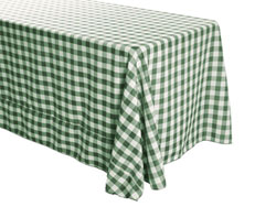 Polyester Check 90" x 132" Rectangular Tablecloth