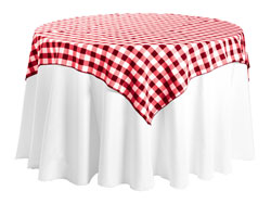 Polyester Check 54" x 54" Square Tablecloth