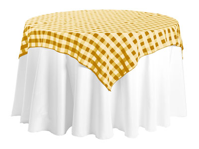 Polyester Check 72" x 72" Square Tablecloth