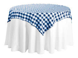 Polyester Check 84" x 84" Square Tablecloth