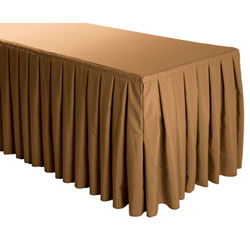 Box Pleat Polyester Table Skirts - 8 Foot Table (3 sides covered) - 13 foot section