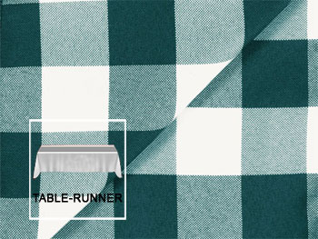 Polyester Check Table Runner 13" x 108" - 4 runners/pack