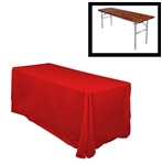 78"X120" Rectangular Polyester Table Cloths -Rounded Corners