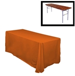 84"X132" Rectangular Polyester Table Cloths -Rounded Corners