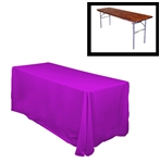 84"X156" Rectangular Polyester Table Cloths -Rounded Corners
