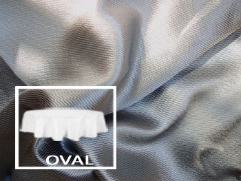 Herringbone Polyester 108x48x156” Oval Rectangular Tablecloth