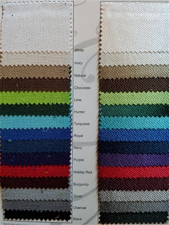 Herringbone Polyester and Faux Burlap Swatch Card