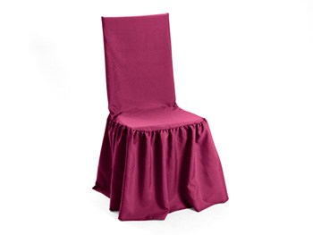 Premium Polyester Cane Back Chair Cover with Gathered Bottom