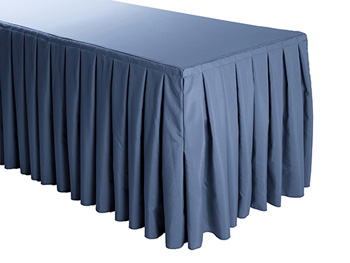 8FT Premium Polyester Rectangular Tablecloth - Box Pleated - 30"x96"x29"