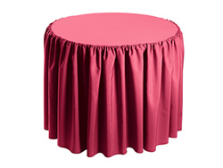 30" Premium Polyester Round Tablecloth - Gathered Sides