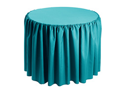 36" Premium Polyester Round Tablecloth - Gathered Sides