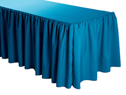 6FT Premium Polyester Rectangular Tablecloth - Gathered Sides - 30"x72"x29"