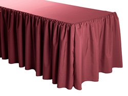 8FT Premium Polyester Rectangular Tablecloth - Gathered Sides - 30"x96"x29"