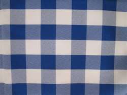 Polyester Check Table Skirt - Shirred 6 Foot Table (3 Sides Covered) - 11 ft section