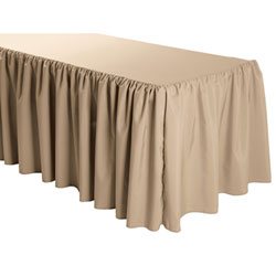 Shirred Polyester Table Skirts - 6 Foot Table (3 sides covered) - 11 foot section