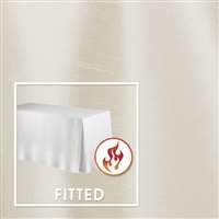 4’x30” Fitted Polished-Luster Flame Retardant Satin Tablecloth