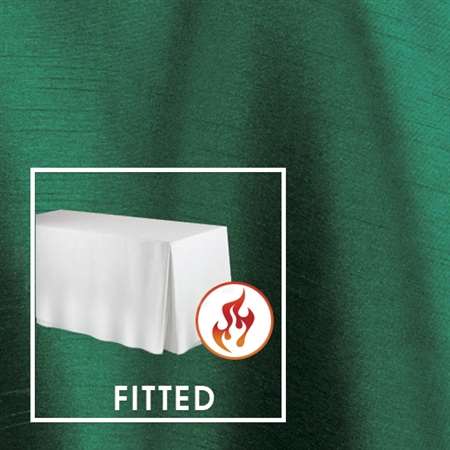 48”x48” Fitted Polished-Luster Flame Retardant Satin Tablecloth