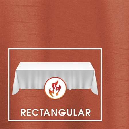 60”x120” Rectangular Polished-Luster Flame Retardant Satin Tablecloth