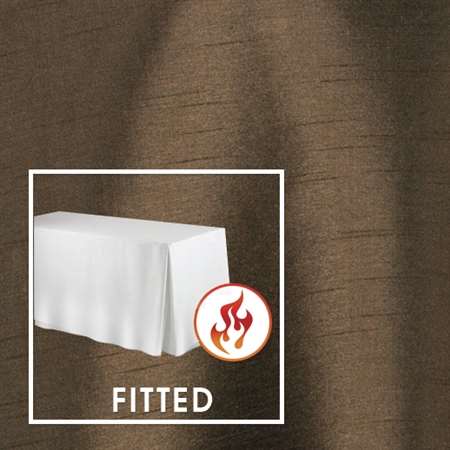 60”x60” Fitted Polished-Luster Flame Retardant Satin Tablecloth