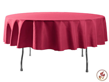 Fire Retardant/Proof 90" Round Polyester Table Cloth