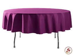 Fire Retardant/Proof 108" Round Polyester Table Cloth