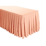 8 Foot Table (All sides covered) Box Pleat Stripe Polyester Table Skirt -  21FT Section