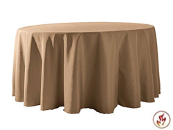 Fire Retardant/Proof 120" Round Polyester Table Cloths