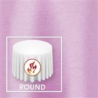 70” Round Polished-Luster Flame Retardant Satin Tablecloth