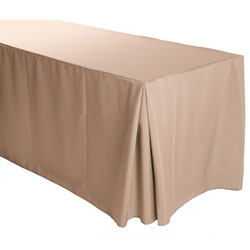 6FT Premium Polyester Rectangular Fitted Tablecloth 30"x72"x29" with Inverted Pleates