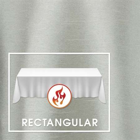 72”x120” Rectangular Polished-Luster Flame Retardant Satin Tablecloth