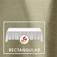 72”x144” Rectangular Polished-Luster Flame Retardant Satin Tablecloth