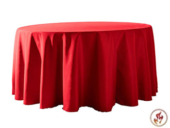 Fire Retardant/Proof 132" Round Polyester Table Cloths