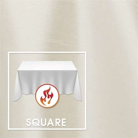 72”x72” Square Polished-Luster Flame Retardant Satin Tablecloth