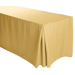 8FT Premium Polyester Rectangular Fitted Tablecloth 30"x96"x29" with Inverted Pleates