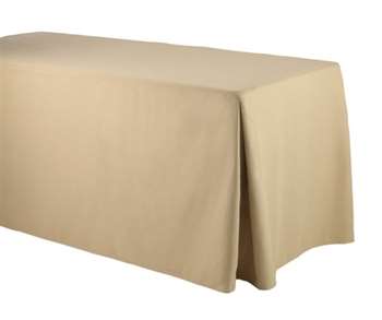 Sample Polyester Fitted Tablecloth 30"X96"X29" W/ Inverted Pleats - 8 Foot Table