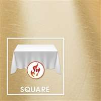 84”x84" Square Polished-Luster Flame Retardant Satin Tablecloth