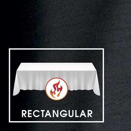 90”x132" Rectangular Polished-Luster Flame Retardant Satin Tablecloth