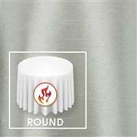 90” Round Polished-Luster Flame Retardant Satin Tablecloth