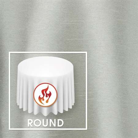 90” Round Polished-Luster Flame Retardant Satin Tablecloth