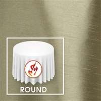 96" Round Polished-Luster Flame Retardant Satin Tablecloth