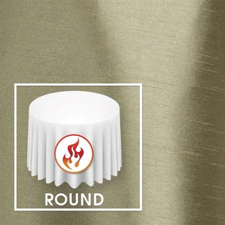 96" Round Polished-Luster Flame Retardant Satin Tablecloth