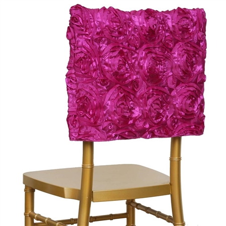 Grandiose Rosette Chair Caps (Square-Top) – Fushia