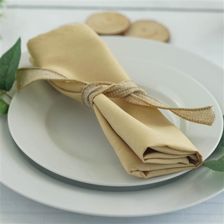 Econoline Polyester Napkins-20"x20" - Champagne