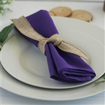 Econoline Polyester Napkins- 20"x20" - Purple