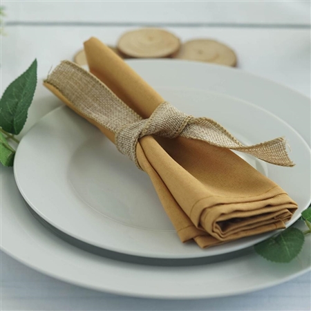 Econoline Polyester Napkins-20"x20" - Gold